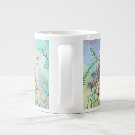 Blume Fairies Fantasy Art Jumbo Tasse (Rückseite)