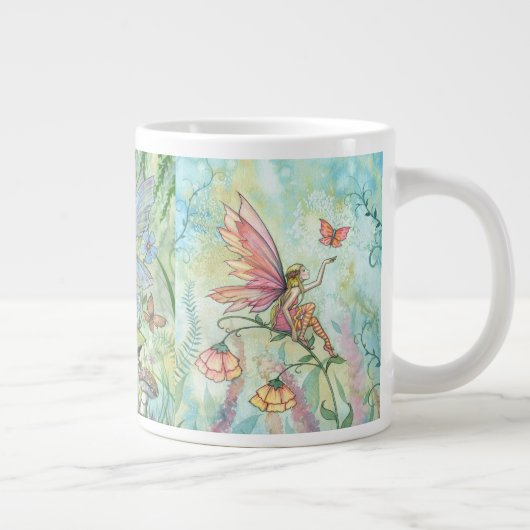 Blume Fairies Fantasy Art Jumbo Tasse (Rechts)