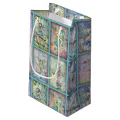 Blume Fairies Fantasy Art Kleine Geschenktüte (Rückseite Schrägansicht)