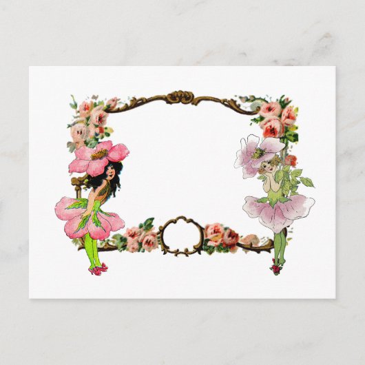 Blume Fairies personalisiert Postkarte (Vorderseite)