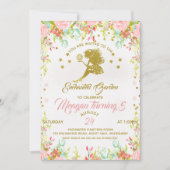 Blume Fairy Birthday Einladung (Vorderseite)