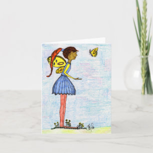 Blume Fairy & Butterfly Dankeskarte