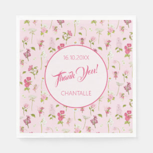 Blume Fairy Danke, dass Sie das Datum Serviette
