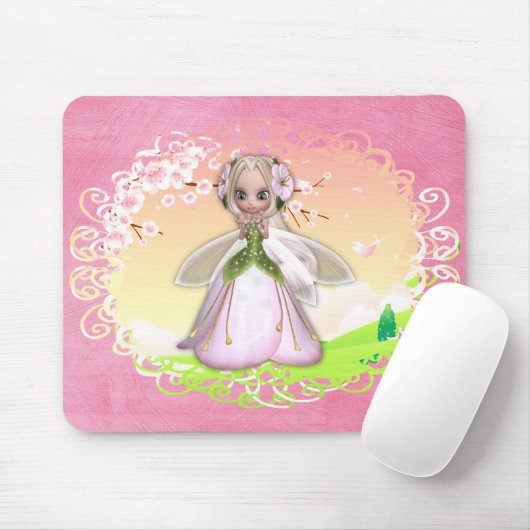 Blume Fairy Design 1b Mousepad (Mit Mouse)