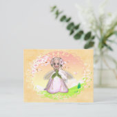 Blume Fairy Design 1b Postkarten (Stehend Vorderseite)