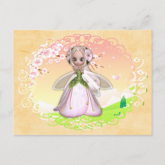 Blume Fairy Design 1b Postkarten (Vorderseite)
