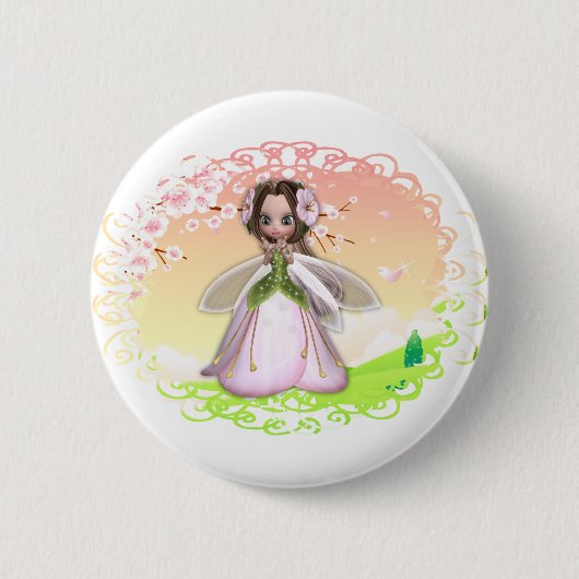 Blume Fairy Design 2 Button (Vorderseite)