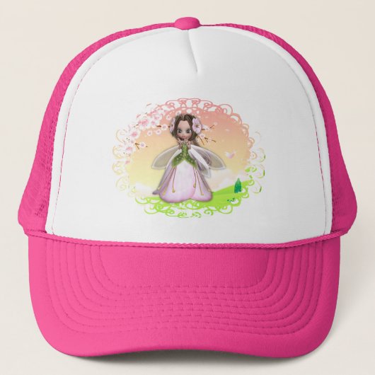 Blume Fairy Design 2 Truckerkappe (Vorderseite)