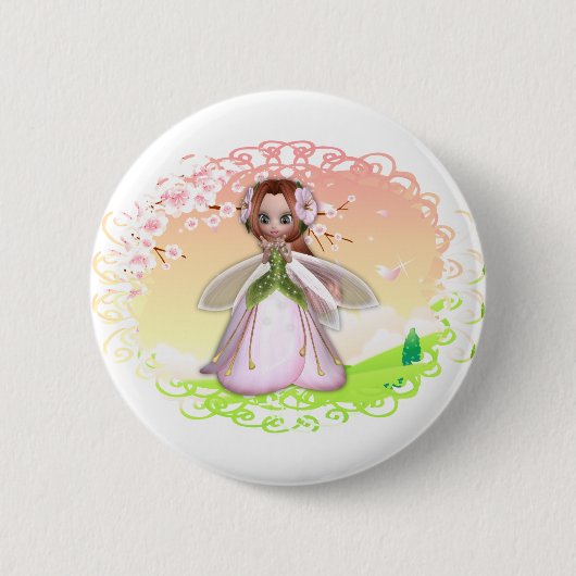 Blume Fairy Design 3 Button (Vorderseite)