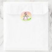 Blume Fairy Design 3 Runder Aufkleber (Tasche)