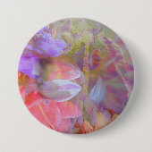 Blume Fairy Double Exposure Fantasy Art Button (Vorderseite)