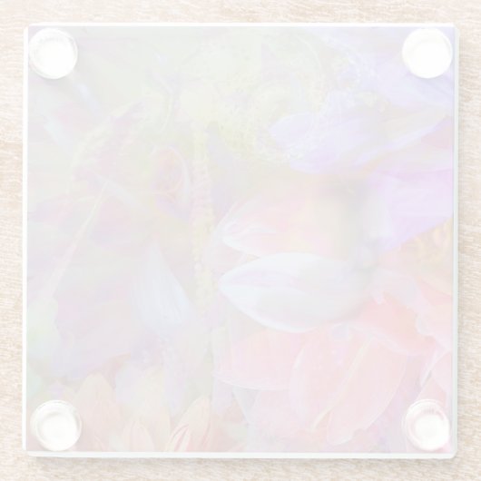 Blume Fairy Double Exposure Fantasy Art Glasuntersetzer (Rückseite)