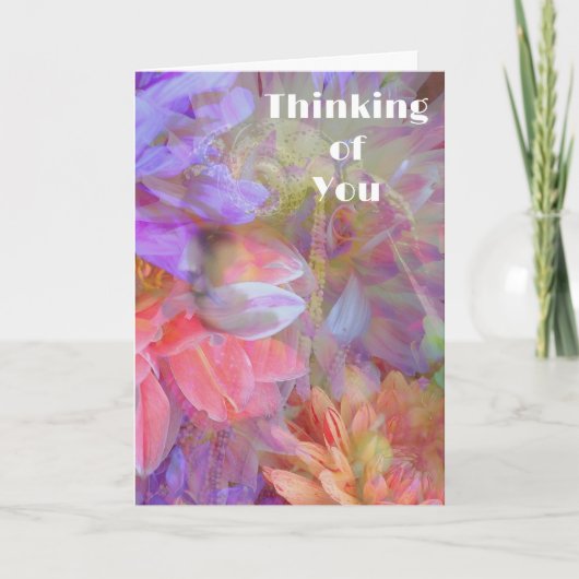 Blume Fairy Double Exposure Fantasy Art Karte (Vorderseite)