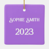 Blume Fairy Double Exposure Fantasy Art Keramikornament (Rückseite)