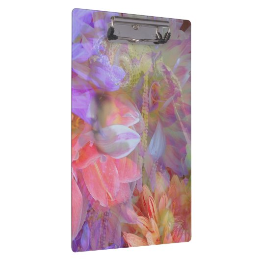 Blume Fairy Double Exposure Fantasy Art Klemmbrett (Rechts)