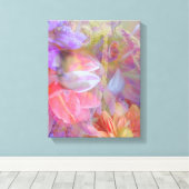 Blume Fairy Double Exposure Fantasy Art Leinwanddruck (Insitu (Holzboden))