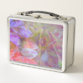 Blume Fairy Double Exposure Fantasy Art Metall Brotdose (Vorderseite)