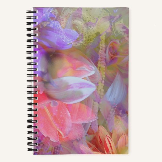 Blume Fairy Double Exposure Fantasy Art Notizblock (Vorderseite)