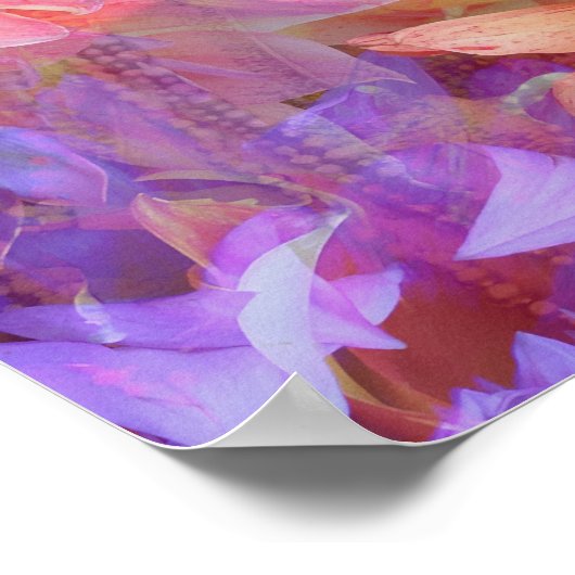 Blume Fairy Double Exposure Fantasy Art Poster (Ecke)