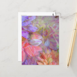 Blume Fairy Double Exposure Fantasy Art Postkarte