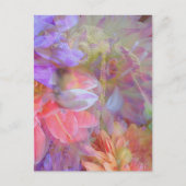 Blume Fairy Double Exposure Fantasy Art Postkarte (Vorderseite)