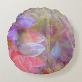 Blume Fairy Double Exposure Fantasy Art Rundes Kissen