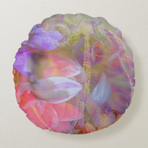 Blume Fairy Double Exposure Fantasy Art Rundes Kissen