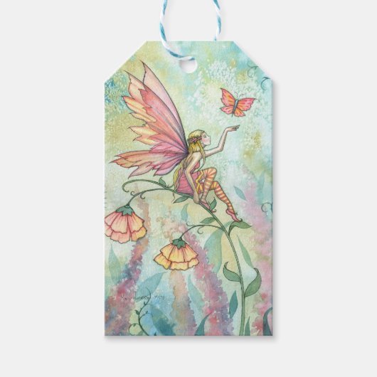 Blume Fairy Fantasy Art Gift Tags Geschenkanhänger (Vorderseite)