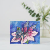 Blume Fairy Fantasy Postcard von Hannah Lynn Postkarte (Stehend Vorderseite)