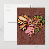 Blume Fairy Garden Blume Postkarte (Vorne/Hinten)