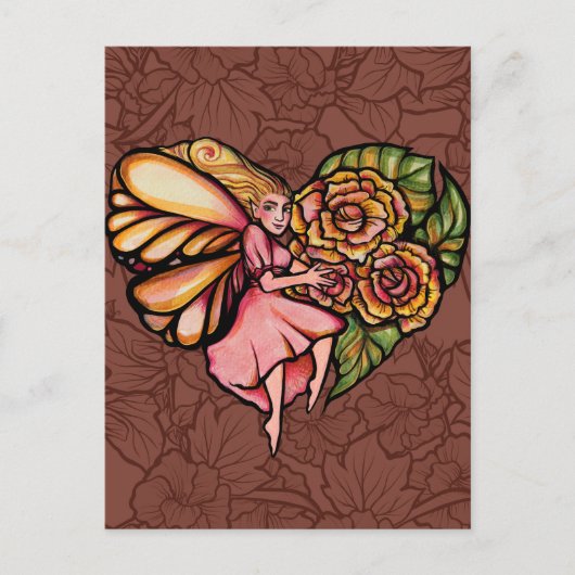 Blume Fairy Garden Blume Postkarte (Vorderseite)