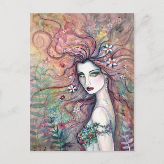 Blume Fairy Goddess Chloris Postkarte (Vorderseite)