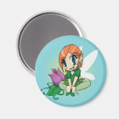 Blume Fairy Magnet (Vorderseite/Rückseite)