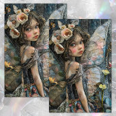 BLUME FAIRY MIRL DECOUPAGE TISSUPAPIER SEIDENPAPIER