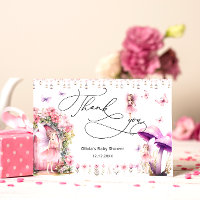 Blume Fairy Modern Garden Babydusche Vielen Dank