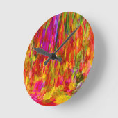 Blume Fal der Blume Runde Wanduhr (Winkel)
