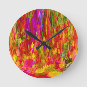 Blume Fal hellen Blume coloursl Runde Wanduhr