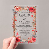 Blume fallen Foliage Wedding Acryleinladungen (Insitu (Handheld))
