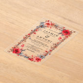 Blume fallen Foliage Wedding Acryleinladungen (Ablage )
