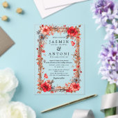 Blume fallen Foliage Wedding Acryleinladungen (In Situ (Hochzeit))