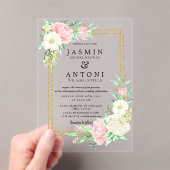 Blume fallen Foliage Wedding Acryleinladungen (Insitu (Handheld))