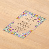 Blume fallen Foliage Wedding Acryleinladungen (Ablage )