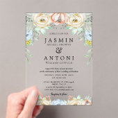 Blume fallen Foliage Wedding Acryleinladungen (Insitu (Handheld))