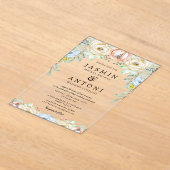 Blume fallen Foliage Wedding Acryleinladungen (Ablage )