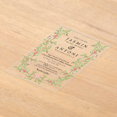 Blume fallen Foliage Wedding Acryleinladungen (Ablage )