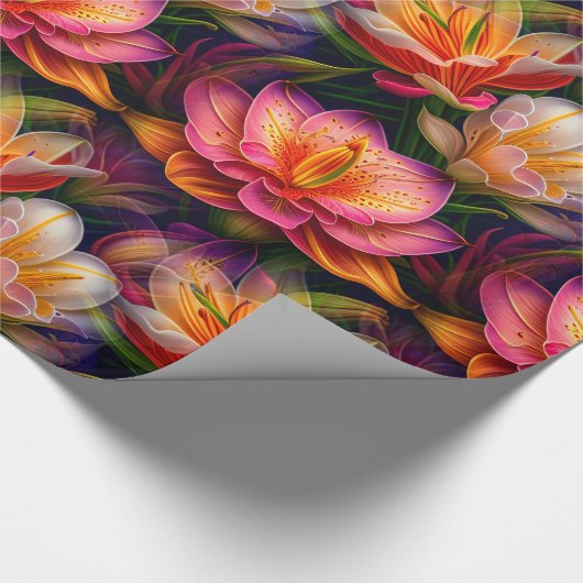 Blume Fantasique Einzigartig Geschenkpapier (Ecke)