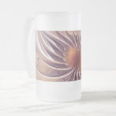 Blume Fantasy abstraktes Fraktal Kunst Mattglas Bierglas (Vorderseite Links)