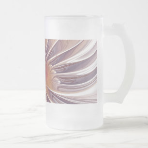 Blume Fantasy abstraktes Fraktal Kunst Mattglas Bierglas