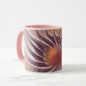 Blume Fantasy abstraktes Fraktal Kunst Tasse (Vorderseite Links)