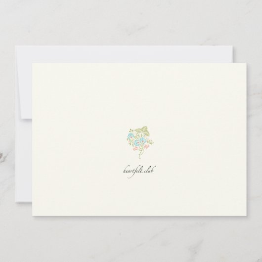 Blume Fantasy Einladung (Rückseite)